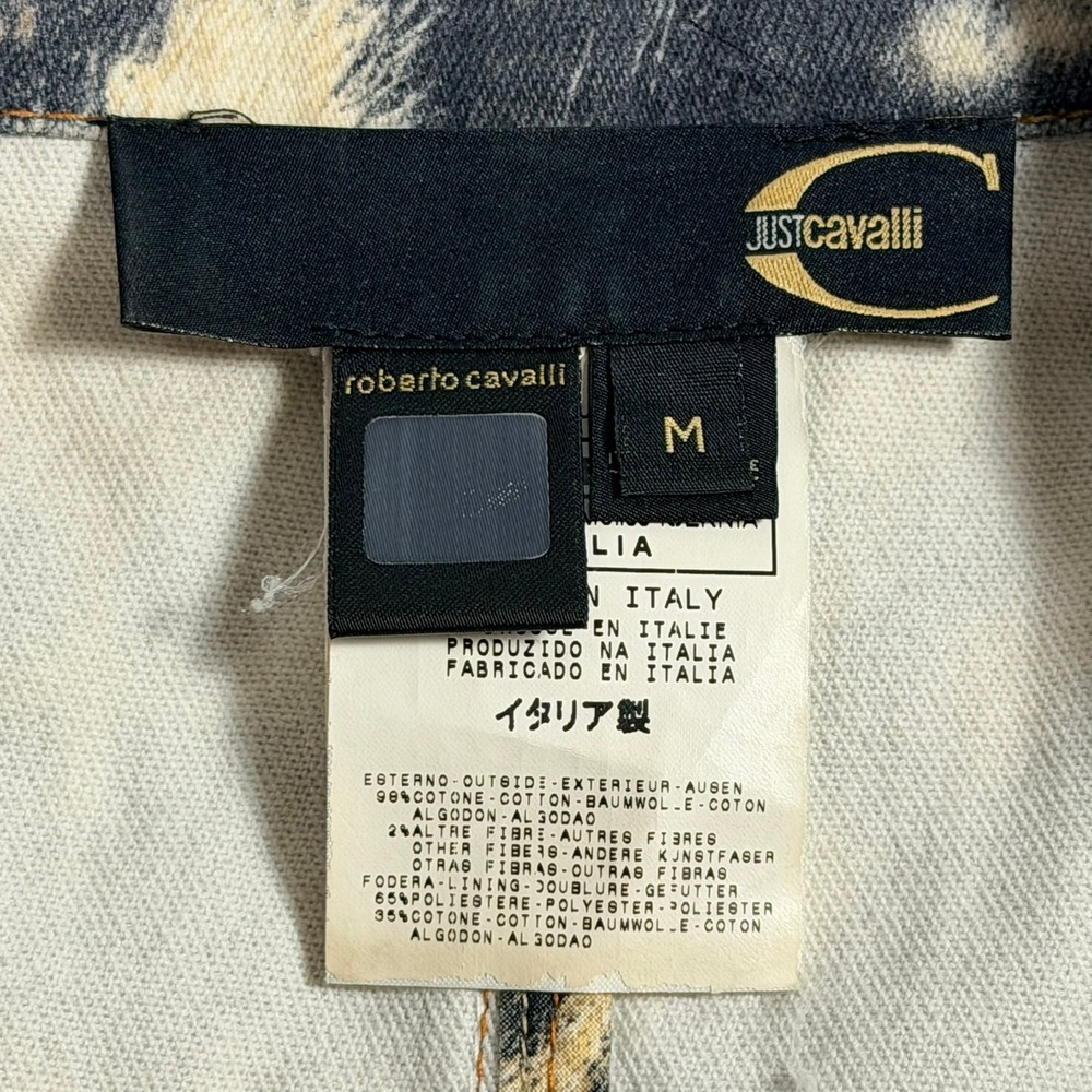 Vintage Just Cavalli Women Blazer M Cowhide Animal Printed Y2K Western Indie - Picture 3 of 16